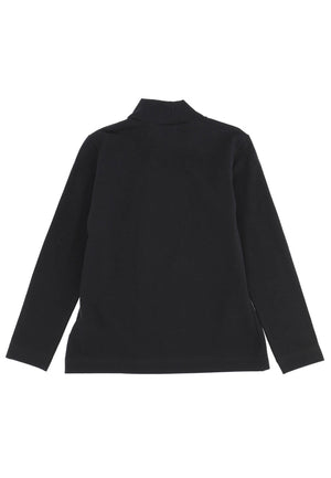 Lupetto bambina Monnalisa nero in jersey elasticizzato | ViaMonte Shop