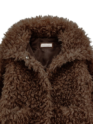 Cappotto peluche Teddy bambina Monnalisa marrone | ViaMonte Shop