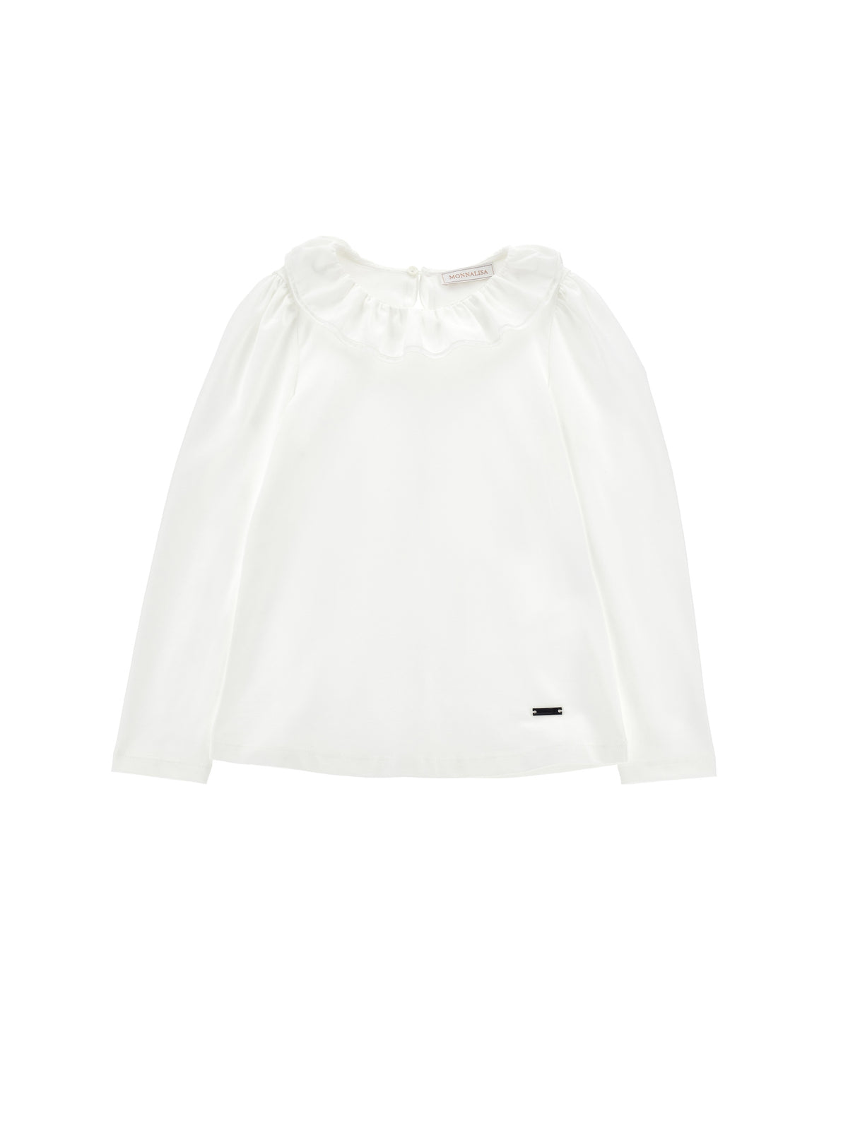 T-shirt bambina Monnalisa bianca in jersey di cotone | ViaMonte Shop