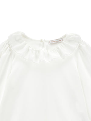 T-shirt bambina Monnalisa bianca in jersey di cotone | ViaMonte Shop