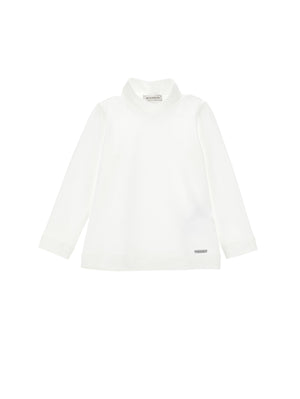 Lupetto bambina Monnalisa bianco in jersey elasticizzato