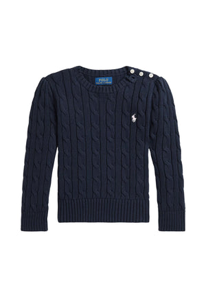 Maglia bambina Ralph Lauren blu in cotone | ViaMonte Shop