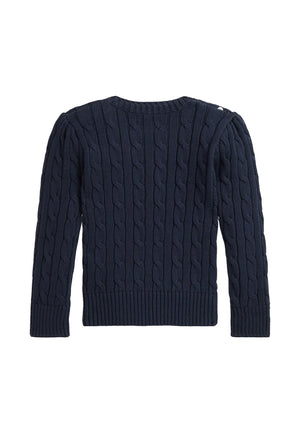 Maglia bambina Ralph Lauren blu in cotone | ViaMonte Shop