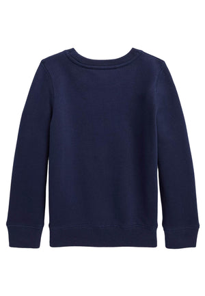 Felpa bambina Ralph Lauren blu in cotone | ViaMonte Shop
