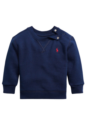 Felpa neonato Ralph Lauren blu in cotone | ViaMonte Shop