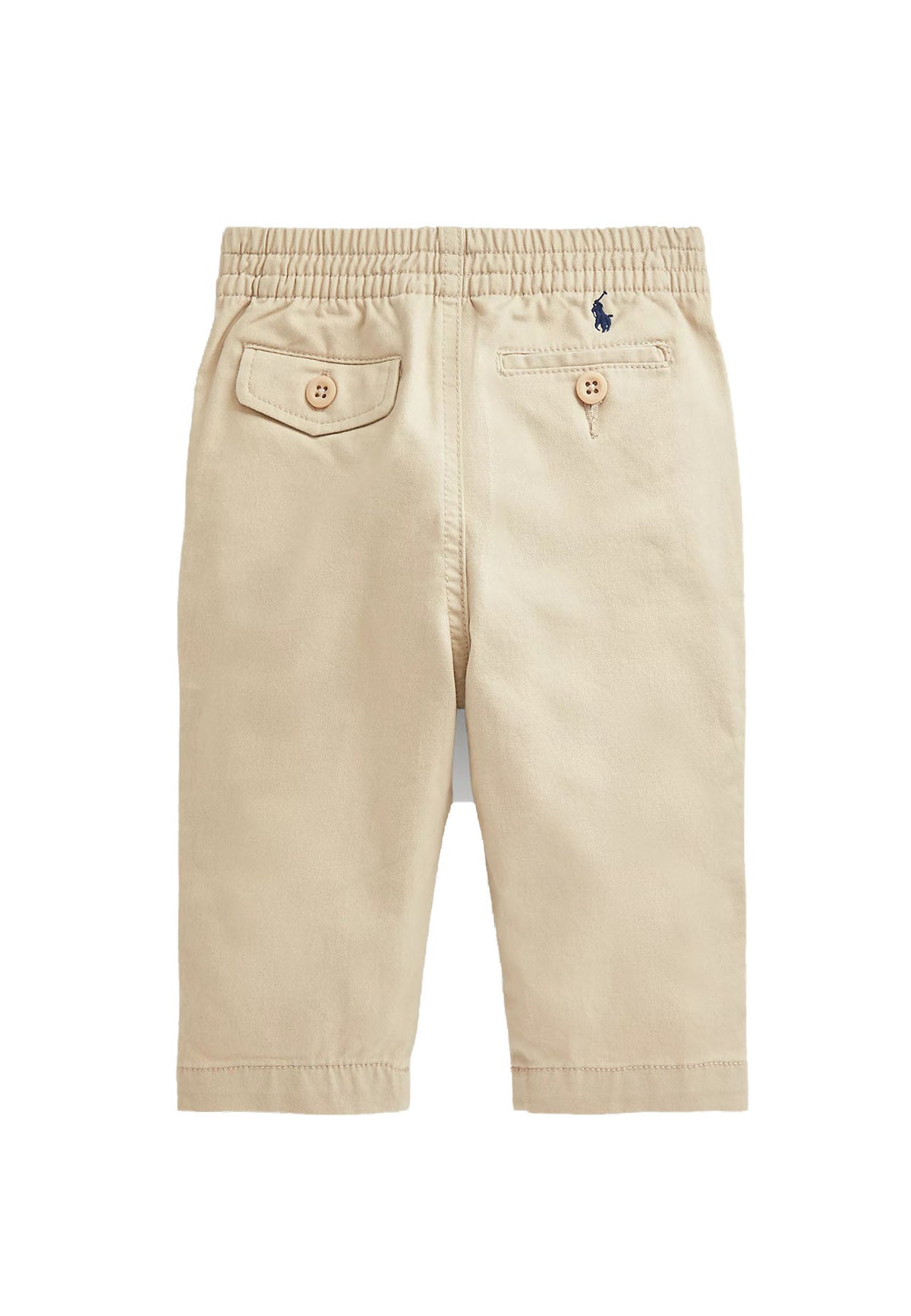 Pantalone neonato Ralph Lauren beige in twill di cotone stretch | ViaMonte Shop