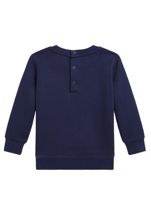 Felpa neonato Ralph Lauren blu in cotone