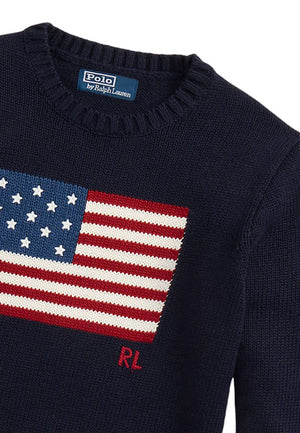 Maglia bambino Ralph Lauren blu in cotone | ViaMonte Shop