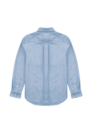 Camicia bambino Ralph Lauren Kids celeste in cotone | ViaMonte Shop