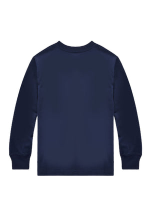 T-shirt bambino Ralph Lauren blu navy in cotone | ViaMonte Shop