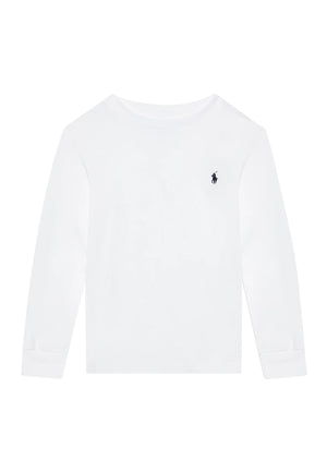 T-shirt bambino Ralph Lauren bianca in cotone | ViaMonte Shop