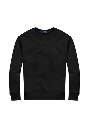 Felpa bambino Ralph Lauren Kids nera in cotone | ViaMonte Shop