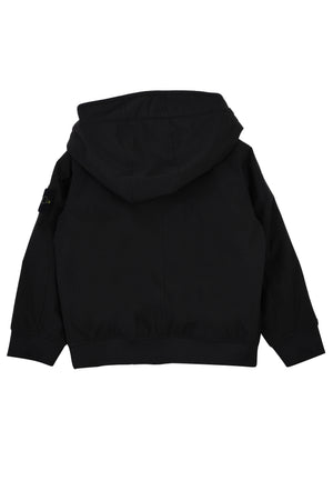 Giacca bambino Stone Island nera con cappuccio | ViaMonte Shop