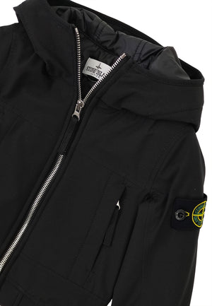 Giacca bambino Stone Island nera con cappuccio | ViaMonte Shop
