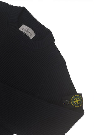 Maglia bambino Stone Island blu in pura lana