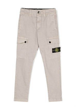Pantalone bambino Stone Island beige in cotone