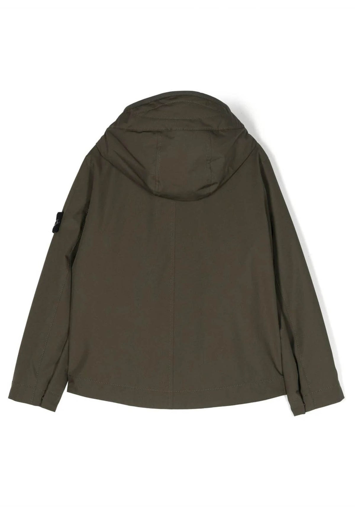 Giubbino bambino Stone Island verde in tessuto tecnico