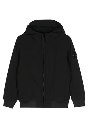 Giubbino bambino Stone Island nero in tessuto tecnico | ViaMonte Shop