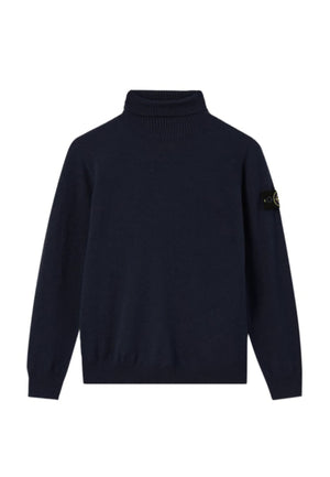 Maglia bambino Stone Island blu navy in lana | ViaMonte Shop