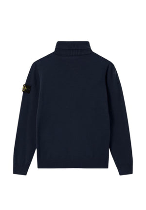 Maglia bambino Stone Island blu navy in lana | ViaMonte Shop