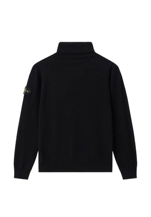 Maglia bambino Stone Island nera in lana | ViaMonte Shop