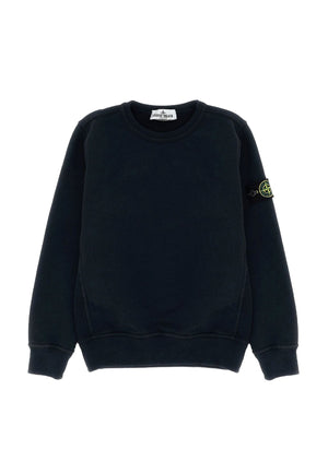 Felpa bambino Stone Island blu in cotone