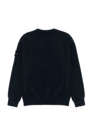 Felpa bambino Stone Island blu in cotone