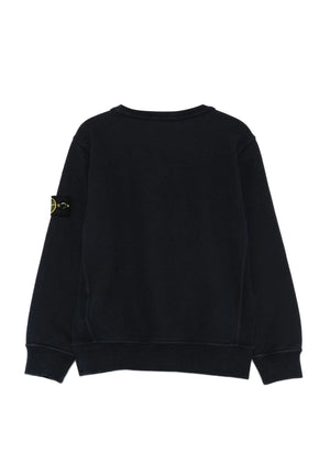 Felpa bambino Stone Island nera in cotone | ViaMonte Shop
