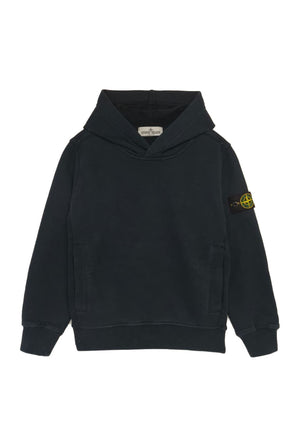 Felpa bambino Stone Island blu in cotone