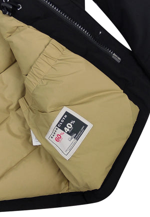 Woolrich kid's giacca Arctic Detachable Fur Parka bambino in tessuto Ramar idrorepellente nera