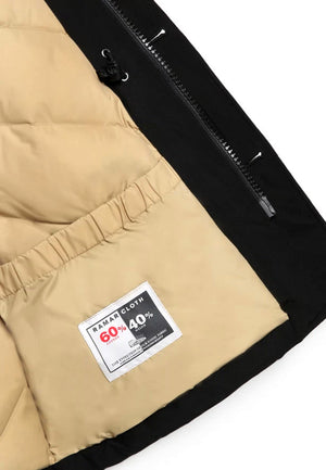 Woolrich kid's giacca Arctic Detachable Fur Parka bambino in tessuto Ramar idrorepellente nera