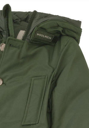 Giubbino bambino Woolrich kids Arctic Parka verde in tessuto Ramar
