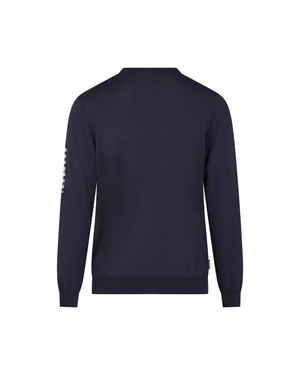 Aquascutum Crewneck Tech Sweater - Navy | ViaMonte Shop