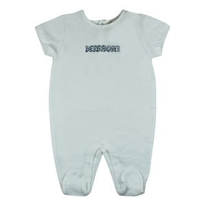 ViaMonte Shop | Missoni Tutina Neonato bianca con dettaglio logo
