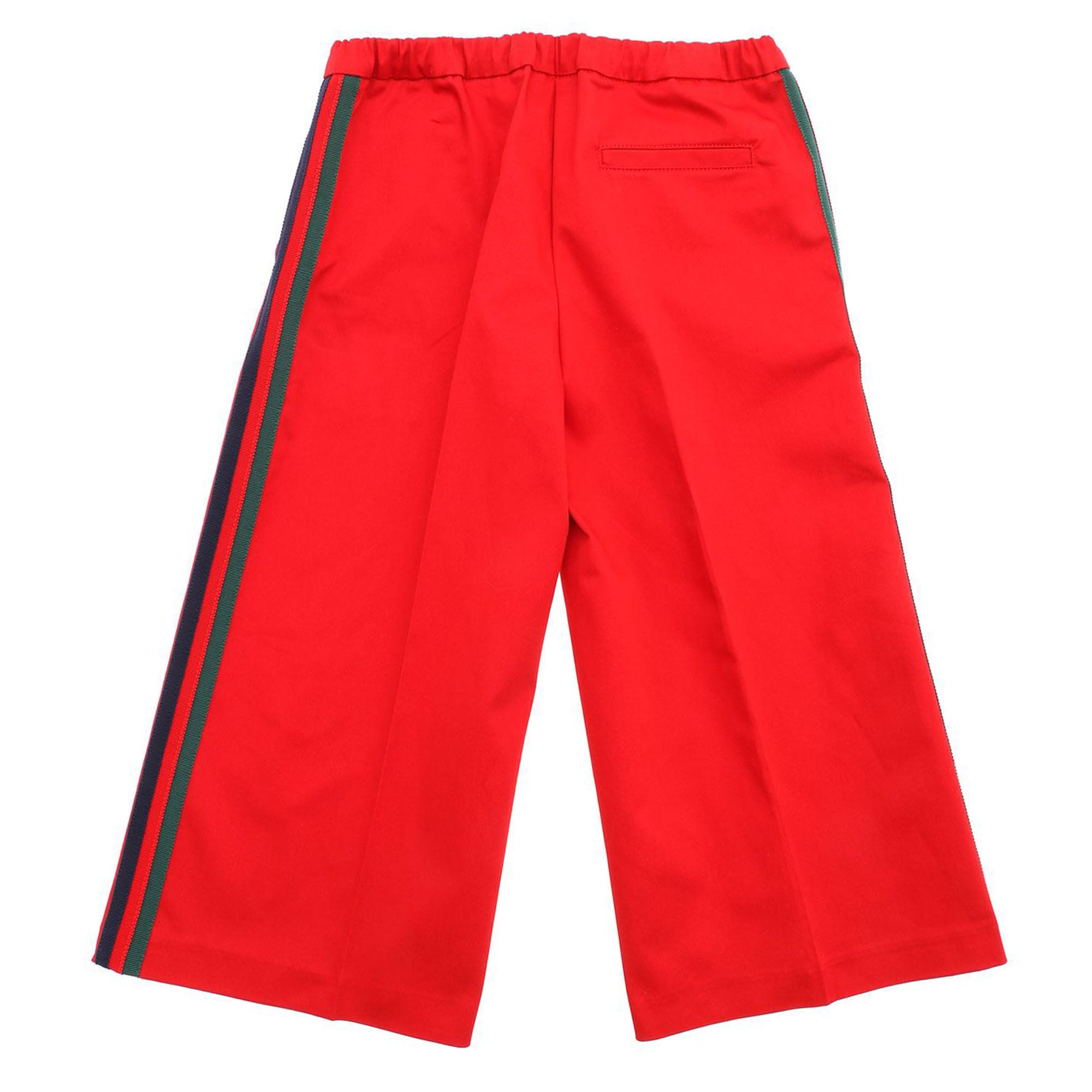 ViaMonte Shop | Gucci Pantalone Japan Bambina rosso con nastro web sui lati