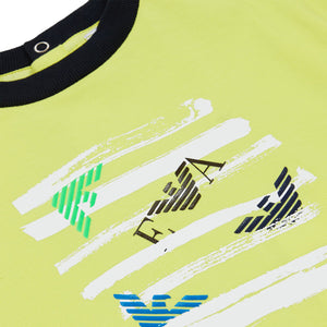 ViaMonte Shop | Emporio Armani T-shirt bambino gialla con stampa
