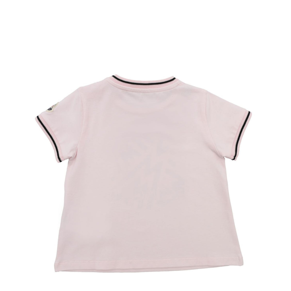 ViaMonte Shop | Moncler Enfant T-shirt neonato in cotone rosa stampa logo
