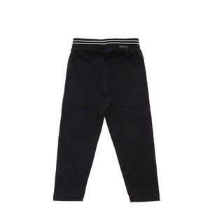 ViaMonte Shop | Moncler Enfant pantalone neonato in cotone stretch nero con bande laterali