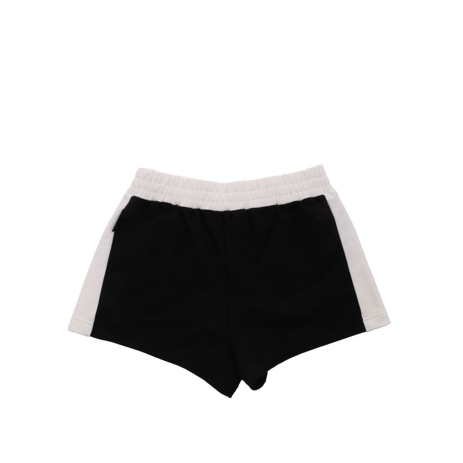 ViaMonte Shop | Moncler Enfant short bambina in misto cotone nero con logo