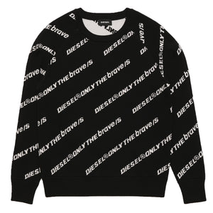 ViaMonte Shop | Diesel Kid maglia bambino nera in misto cotone con logo