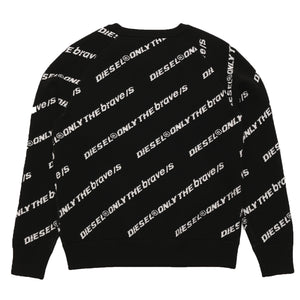 ViaMonte Shop | Diesel Kid maglia bambino nera in misto cotone con logo