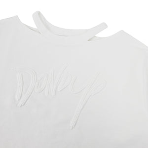 ViaMonte Shop | Dondup bambina felpa cropped bianca in cotone