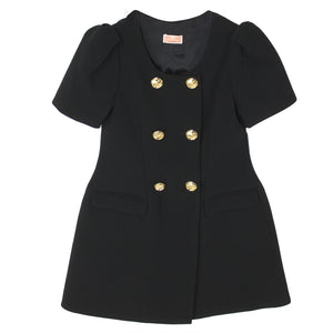 ViaMonte Shop | Elisabetta Franchi La Mia Bambina abito doppiopetto bambina nero in crepe
