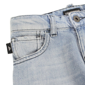 Emporio Armani jeans bambino blu in misto cotone | ViaMonte Shop