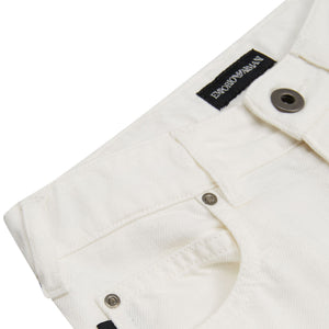 ViaMonte Shop | Emporio Armani pantalone bambino bianco in misto cotone