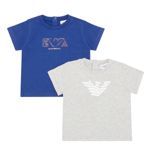ViaMonte Shop | Emporio Armani set due t-shirt baby boy in cotone con logo