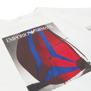 ViaMonte Shop | Emporio Armani t-shirt baby boy bianca in jersey di cotone