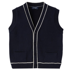 ViaMonte Shop | Il Gufo gilet baby boy blu in cotone