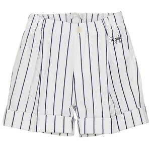 ViaMonte Shop | Il Gufo bermuda baby boy bianco a righe in misto cotone