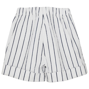 ViaMonte Shop | Il Gufo bermuda baby boy bianco a righe in misto cotone